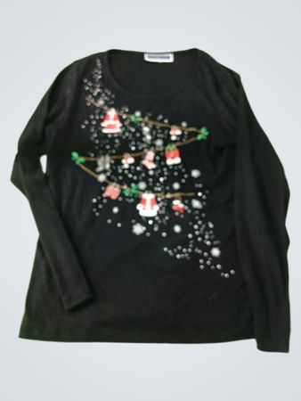 Karen Scott Long Sleeve Graphic T-Shirt
