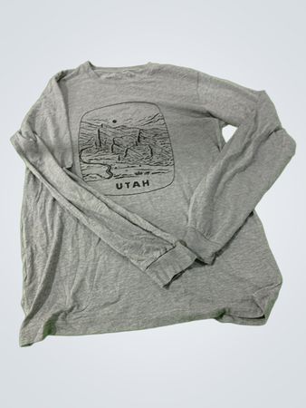 Gray Long Sleeve Shirt with Utah Graphic