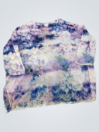 TIME AND TRU Purple Floral Top