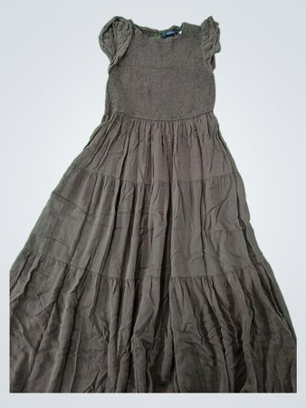 Brown Tiered Maxi Dress