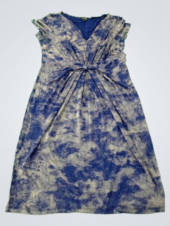 Ronen Chen Blue Tie-Dye Dress