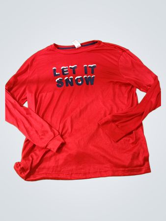 Men's Red Long-Sleeve Pajama Top