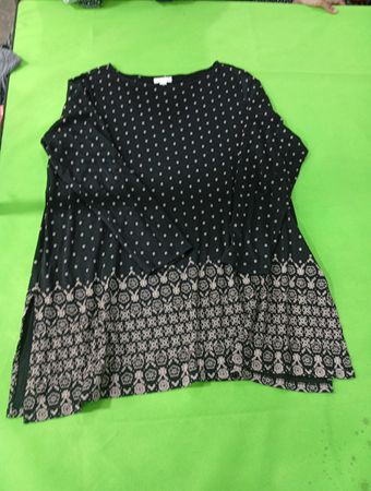 J.Jill Women's Black Polka Dot Top