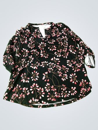 Blouse with Pink Floral Pattern