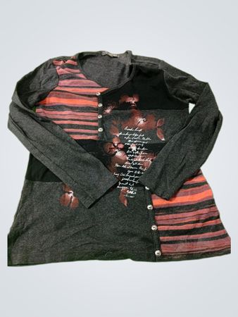 Studio Maje Gray Long-Sleeve Top