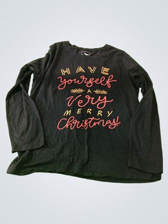 Sonoma Black Christmas Graphic Long Sleeve Tee