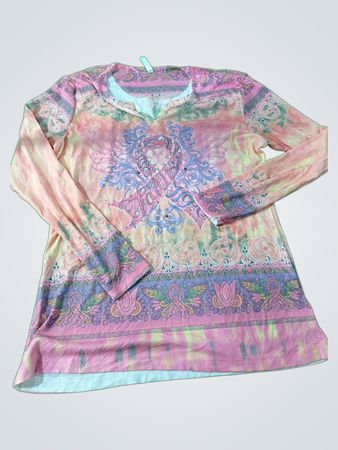 Pink Paisley Long Sleeve Shirt