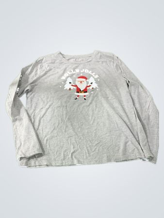 Gray Long-Sleeve Christmas T-Shirt