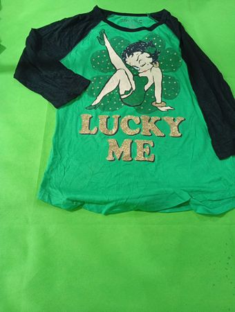Betty Boop Lucky Me Green T-Shirt