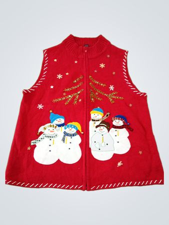 Red Snowman Vest