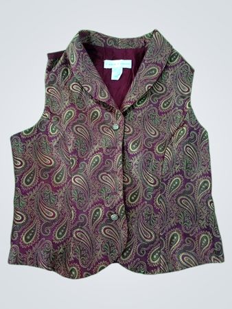 Casual Corner Paisley Vest
