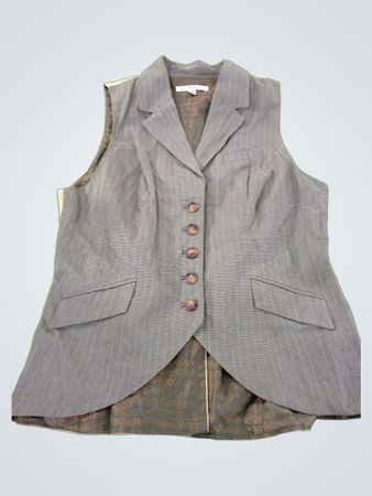 Cabi Gray Pinstripe Vest