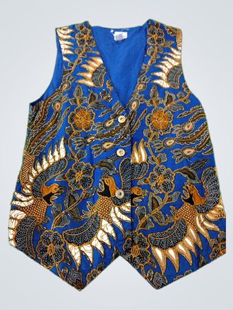 Blue Batik Vest