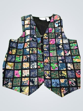 Casey & Max Floral Patchwork Vest