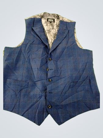 Joseph Abboud Blue Plaid Suit Vest