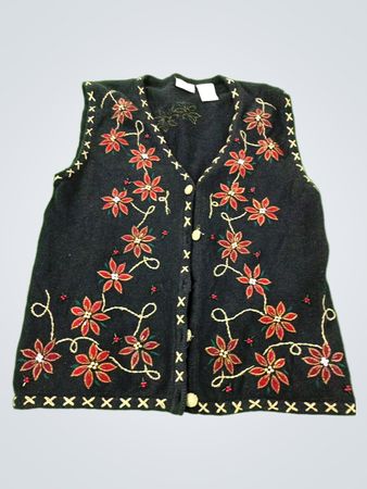 Embroidered Floral Vest