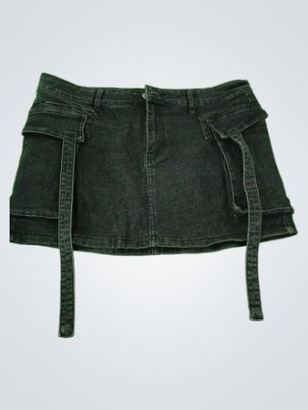 Black Denim Skirt