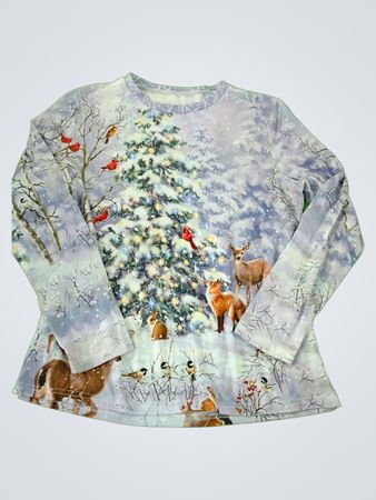 Christmas-Themed Long-Sleeve Shirt