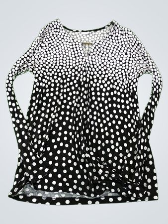 Lascana Black and White Polka Dot Long Sleeve Top