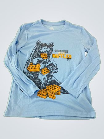 Wonder Nation Waffle Bear Long Sleeve T-Shirt