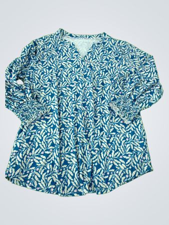 Blue Floral Blouse