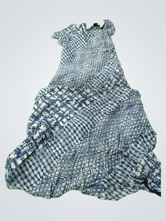 Cole Little Dresses Blue White Patterned Maxi Dress