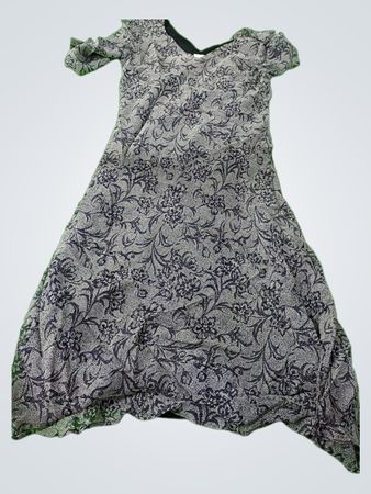 Grey and Black Floral Dress