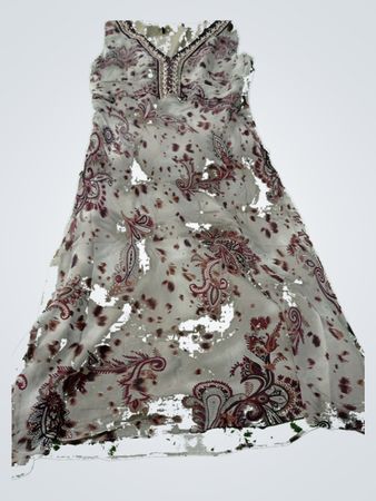 Long Paisley Pattern Dress
