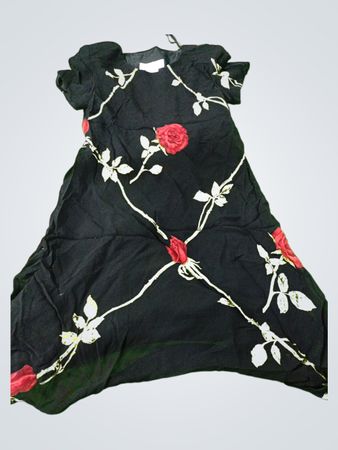 Black Floral Print Dress