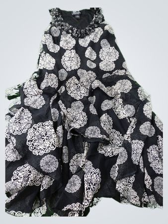 Black and White Floral Dress