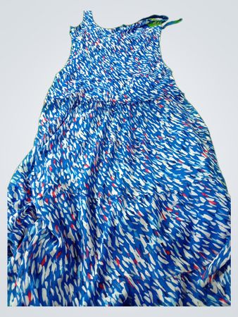Blue Floral Pattern Dress