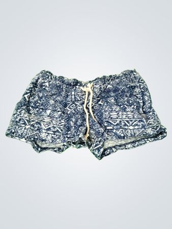 Blue Patterned Shorts