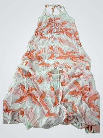 Ruby Peach Floral Maxi Dress