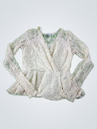 Bebe Lace Peplum Top