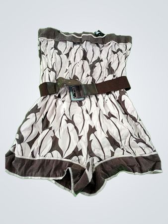 Bebe Strapless Romper with Belt