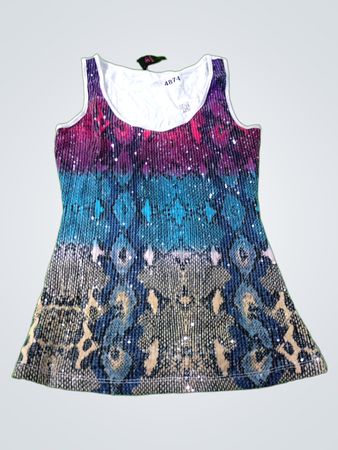 Bebe Sleeveless Sequined Top