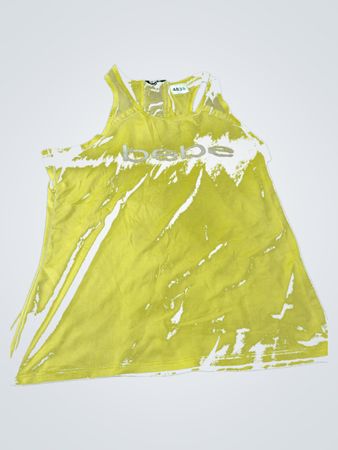 bebe Yellow Sleeveless Top