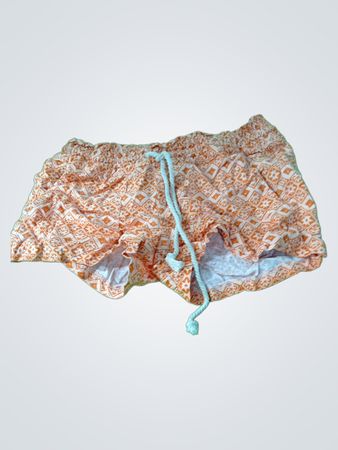 Orange Patterned Shorts