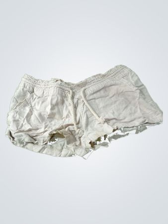 White Cotton Shorts