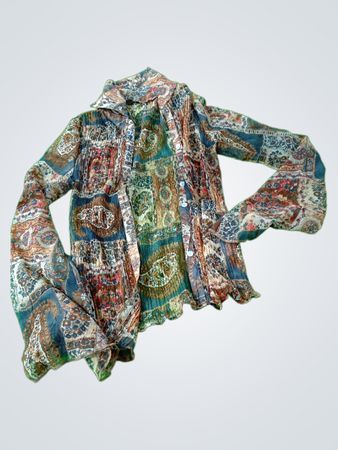 Multicolored Paisley Button-Up Shirt