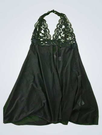 Black Lace Halter Dress