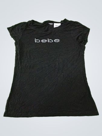 Bebe Rhinestone Logo T-Shirt