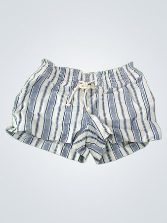 Blue and White Striped Shorts