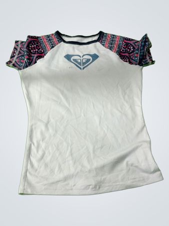 White Shirt with Colorful Sleeves
