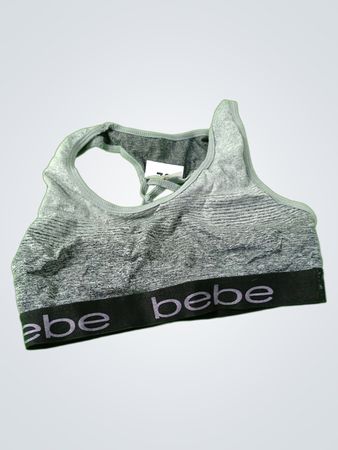 bebe Gray Sports Bra