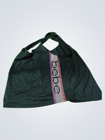 Black Bag with Striped Accent