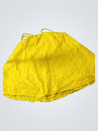 Yellow Eyelet Skirt