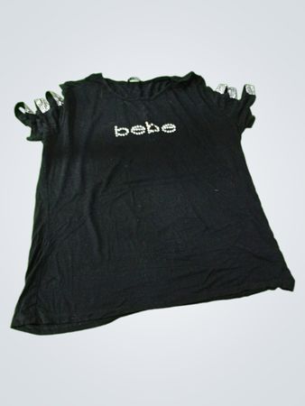 Bebe Rhinestone Logo T-Shirt