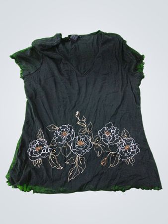 Black Embroidered Blouse