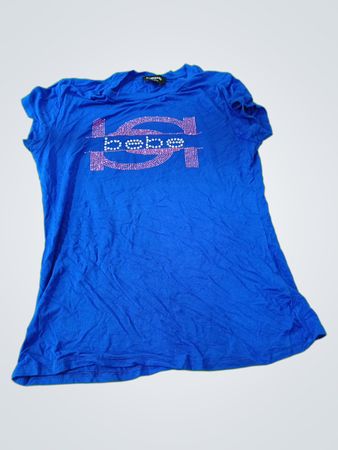 Bebe Rhinestone Logo T-Shirt